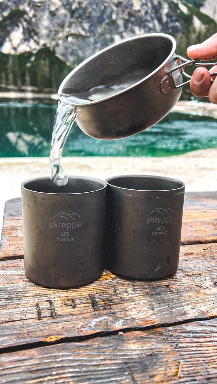 Double Wall Titanium Mug - 450ml - Skreppa