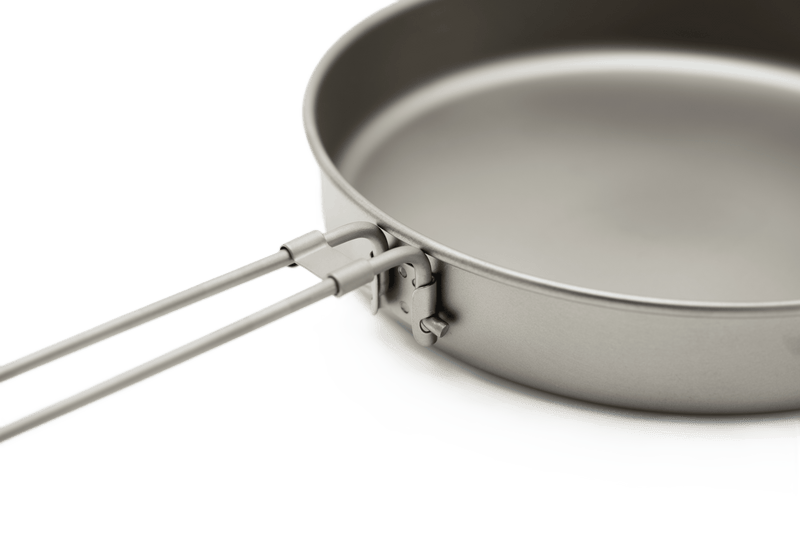 Titanium Frying Pan Fire Pit Tongs Shovell Digging Spade Spork Fork Knife Spoon Cutlery Single Double Wall Mug Cup Snow Peak Cookset Stove Frying Pan Lightweight Camping Hiking Climbing Cookware 