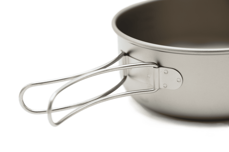 3 Piece Titanium Cookset Stove Frying Pan Lightweight Camping Hiking Climbing Cookware 