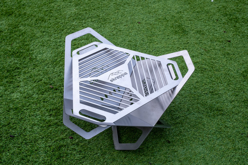 lightweight packable flat fire pit bbq grill titanium lightweight camping