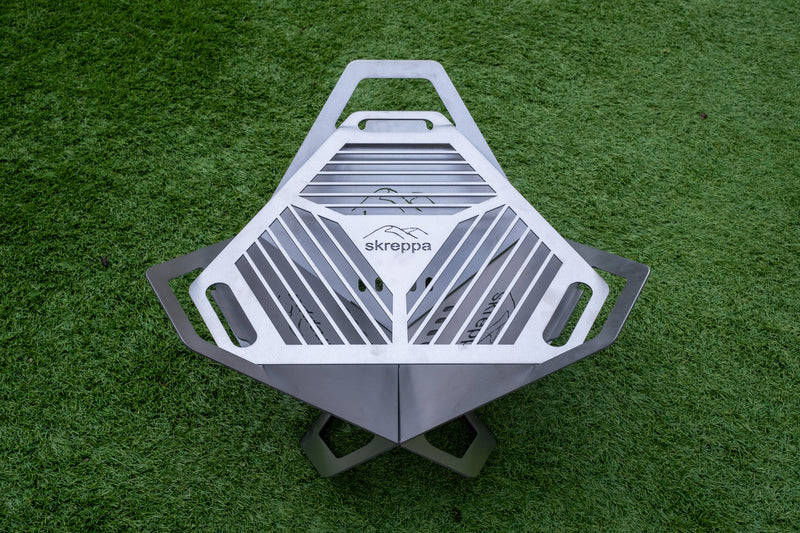lightweight packable flat fire pit bbq grill titanium lightweight camping