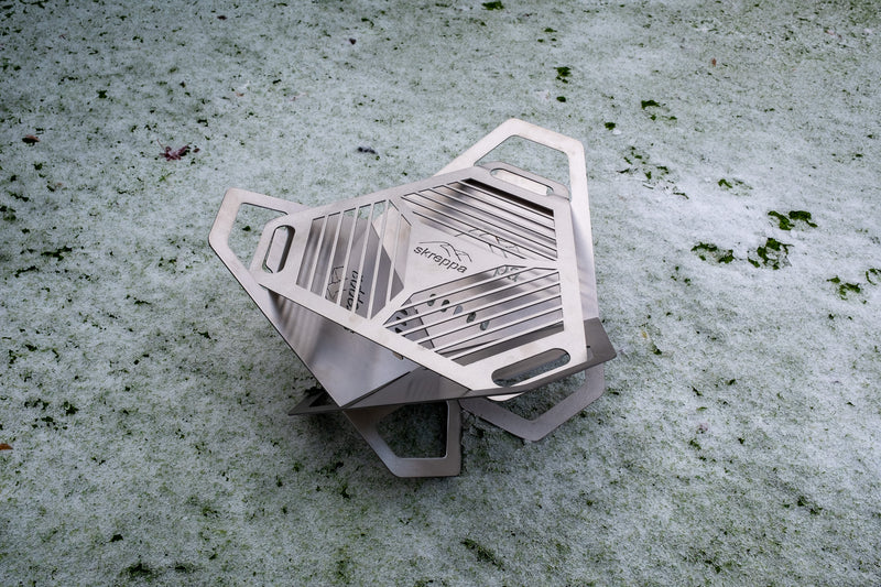 lightweight packable flat fire pit bbq grill titanium lightweight camping