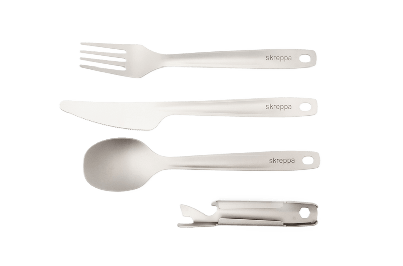 Titanium Spork Fork Knife Spoon Cutlery Single Double Wall Mug Cup Snow Peak Cookset Stove Frying Pan Lightweight Camping Hiking Climbing Cookware 