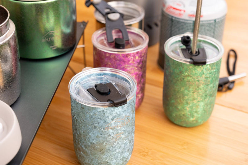 Titanium Double Wall Mug Cup Snow Peak Cookset Stove Frying Pan Lightweight Camping Hiking Climbing Cookware 